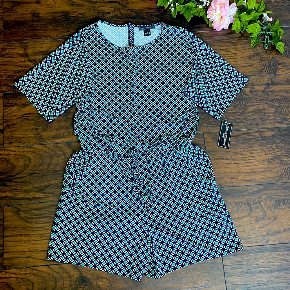 Women’s multi color trendy retro pattern romper